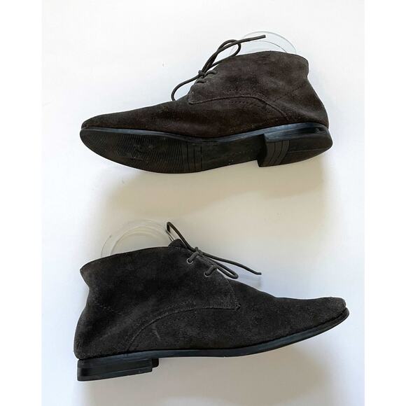 Franco Sarto Suede Leather Bootie Boots Dark Gray Size 8 - Picture 7 of 8